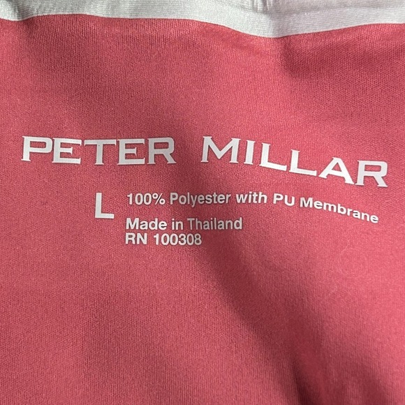 Peter Millar Hyperlight Link Jacket Mens Large Pink Hooded Waterproof Rain - Picture 4 of 14